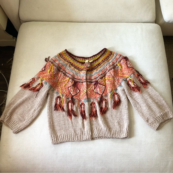 Anthropologie Sweaters - Anthropologie Moth Fringe Tassel Boho Cardigan